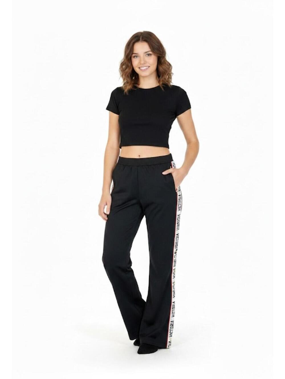 Victoria’s Secret Sport Open Leg Gold Snap Zip Pockets  Track Pants Size Small